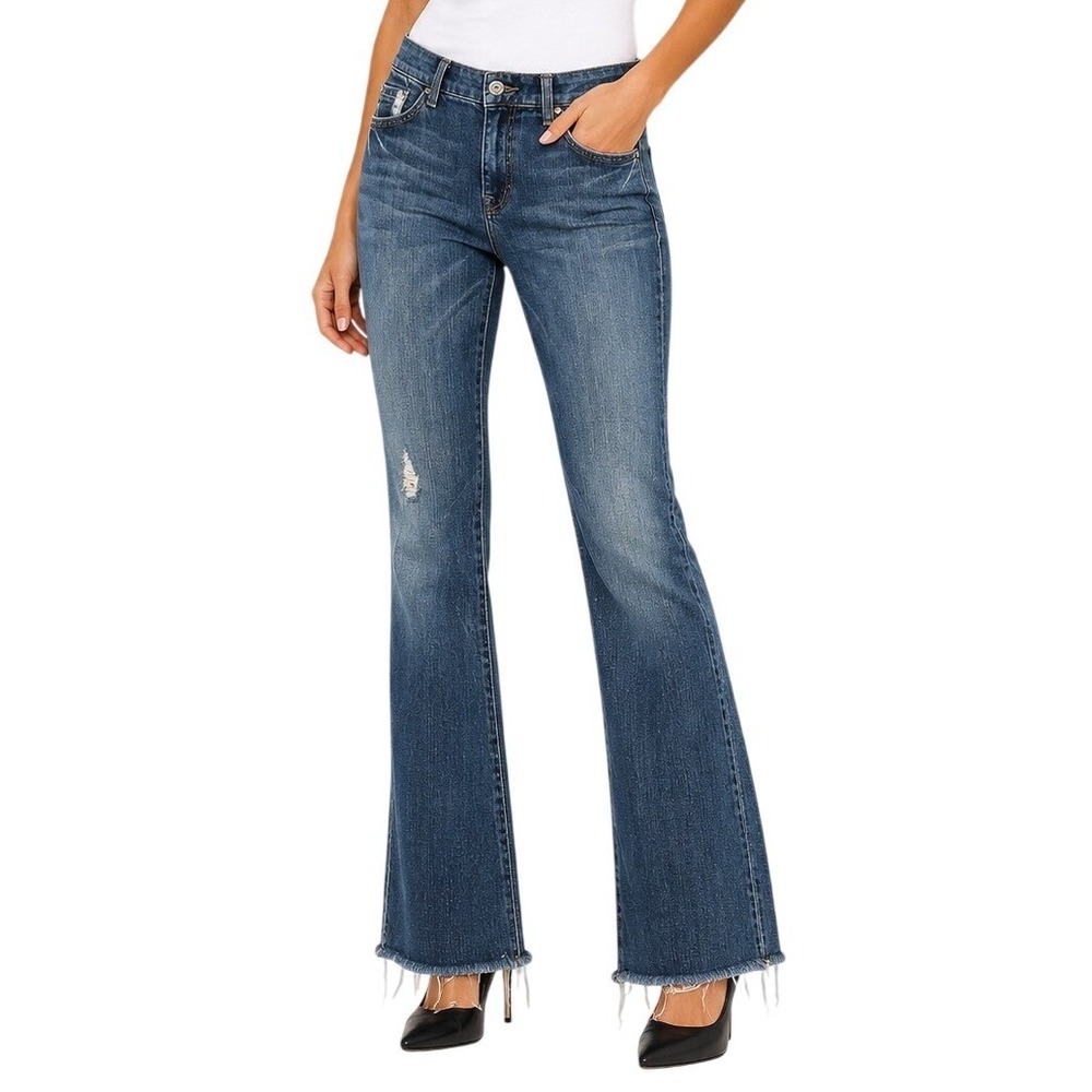 7 For All Mankind Medium Wash A-Pocket Flare Jeans Women's 32